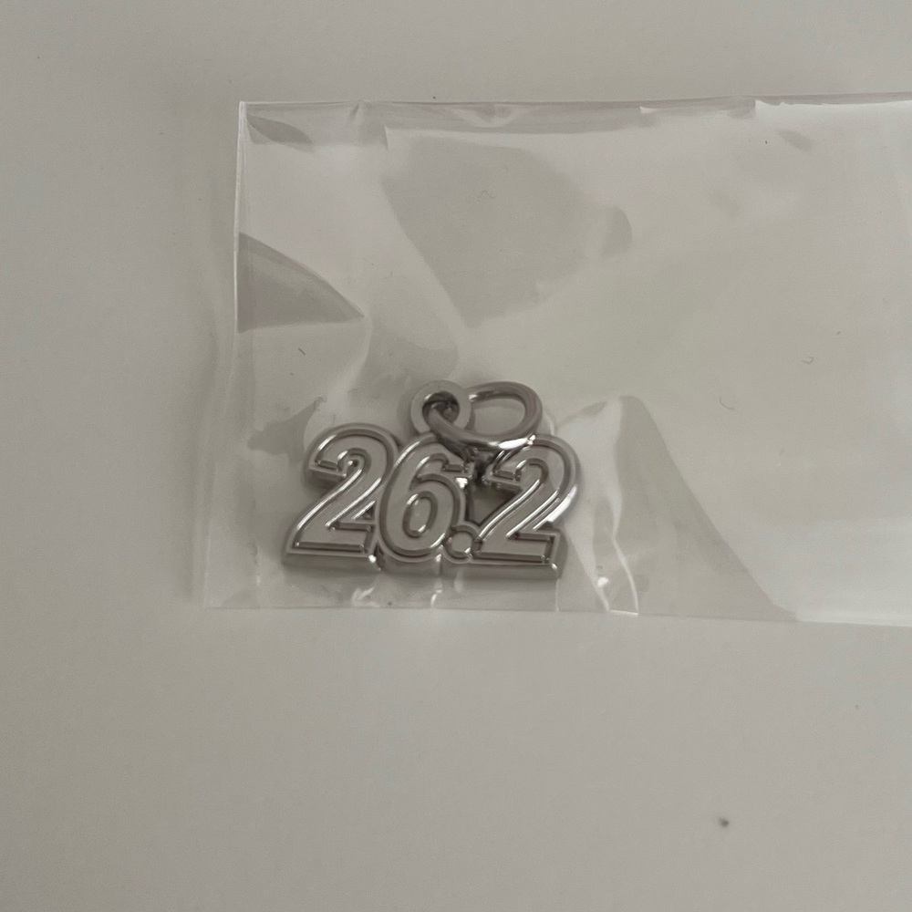 New Silver - Toned 26.2 Charm Pendant
